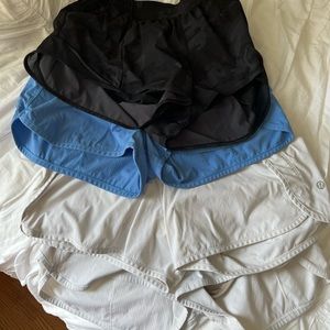 Four pairs of Lululemon shorts